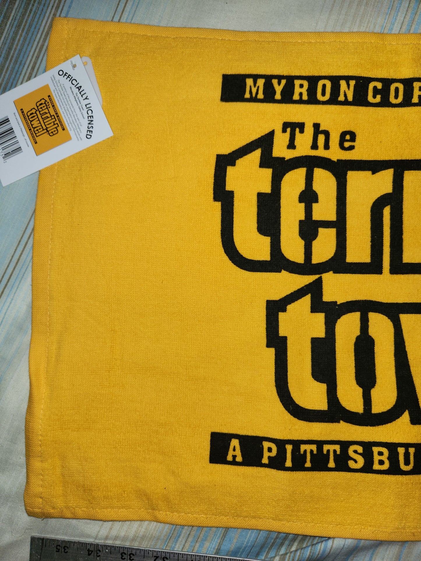 MYRON COPE THE TERRIBLE TOWEL 2022 PITTSBURGH STEELERS GOLD EDITION NWT