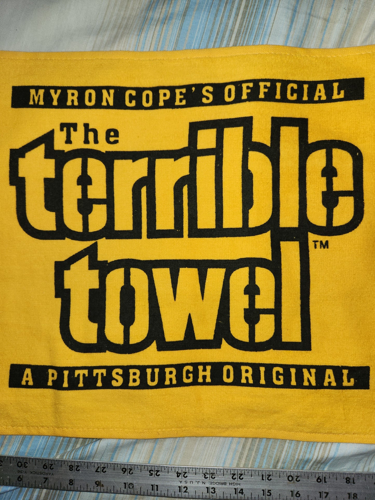 MYRON COPE THE TERRIBLE TOWEL 2022 PITTSBURGH STEELERS GOLD EDITION NWT