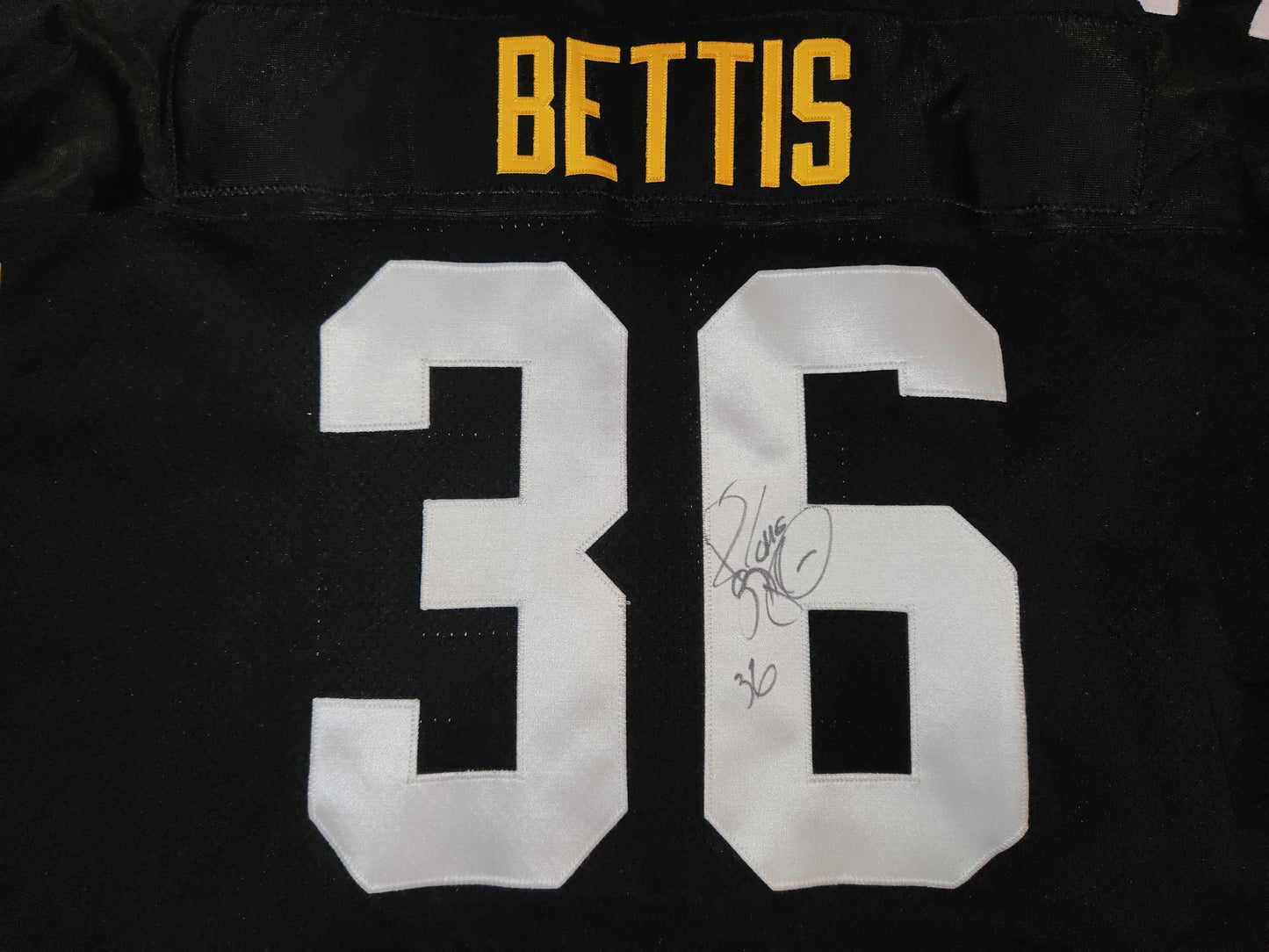 JEROME BETTIS #36 PITTSBURGH STEELERS SIGNED AUTOGRAPHED 1996 HOME AUTHENTIC STARTER FOOTBALL JERSEY size 52 NWT