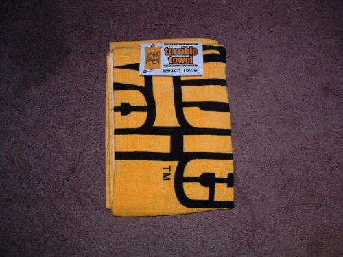 MYRON COPES OFFICIAL GOLD TERRIBLE TOWEL BEACH TOWEL 30" x 60" inches Nwt